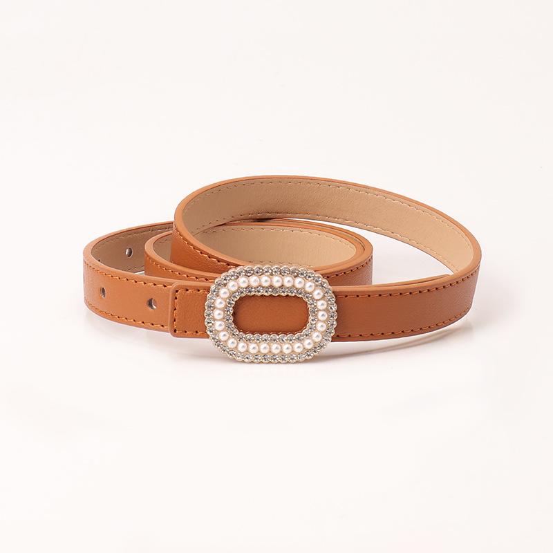 New Fashion Women's Pearl Buckle Belt - Chic, Light Luxury, Versatile Jeans Accessory