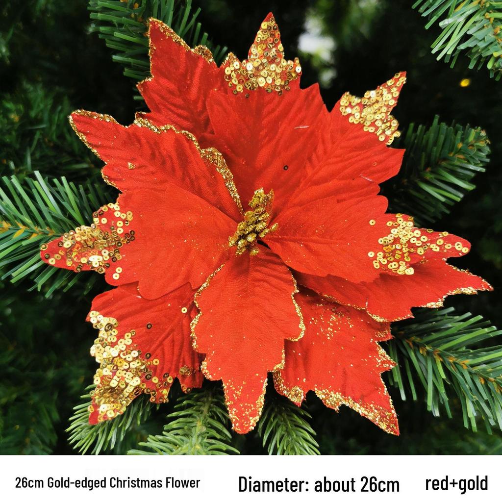 Velvet Sequin Magnolia Christmas Decorations