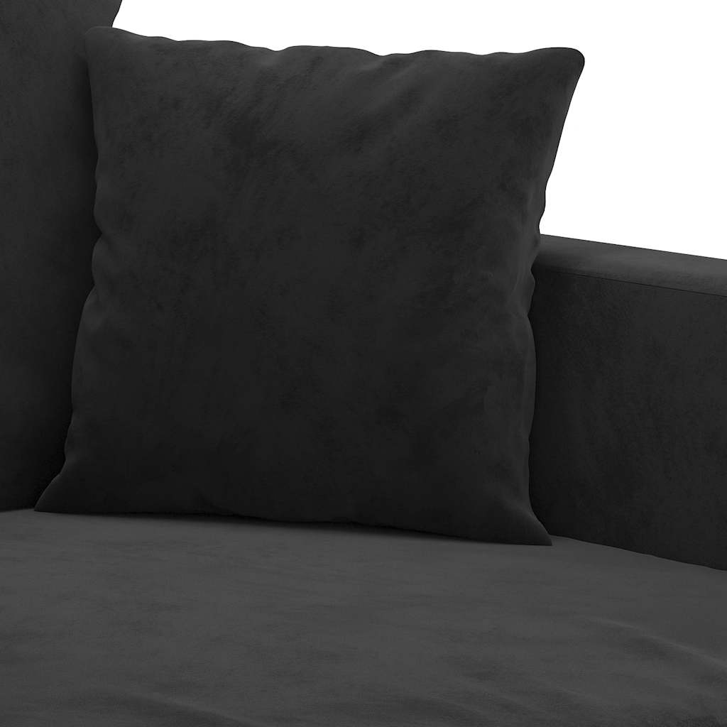 2 Seater Sofa Black 120 Cm Velvet