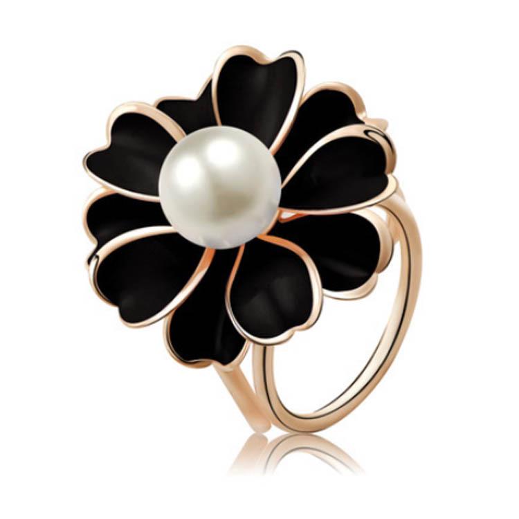 Korean Camellia Pearl Brooch with Rhinestone, Crystal & Cartoon Design - Women's Scarf Buckle 