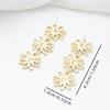 Factory Fashion Retro Style Flower Stud Earrings Light Luxury High Sense Gold Stamen Niche Design Earrings Earrings