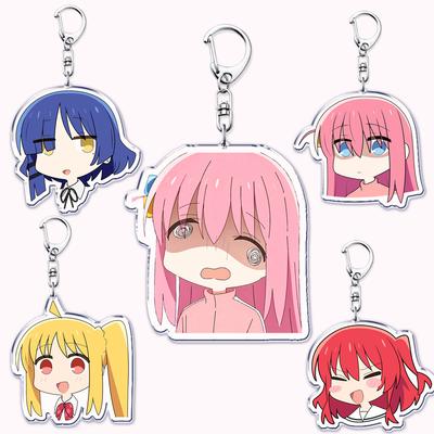Cute Cartoon Anime Keychains for Accessories Bag Hitori Gotoh Nijika Ijichi Ryo Yamada Ikuyo Kita Keyring Jewelry Fans Gifts
