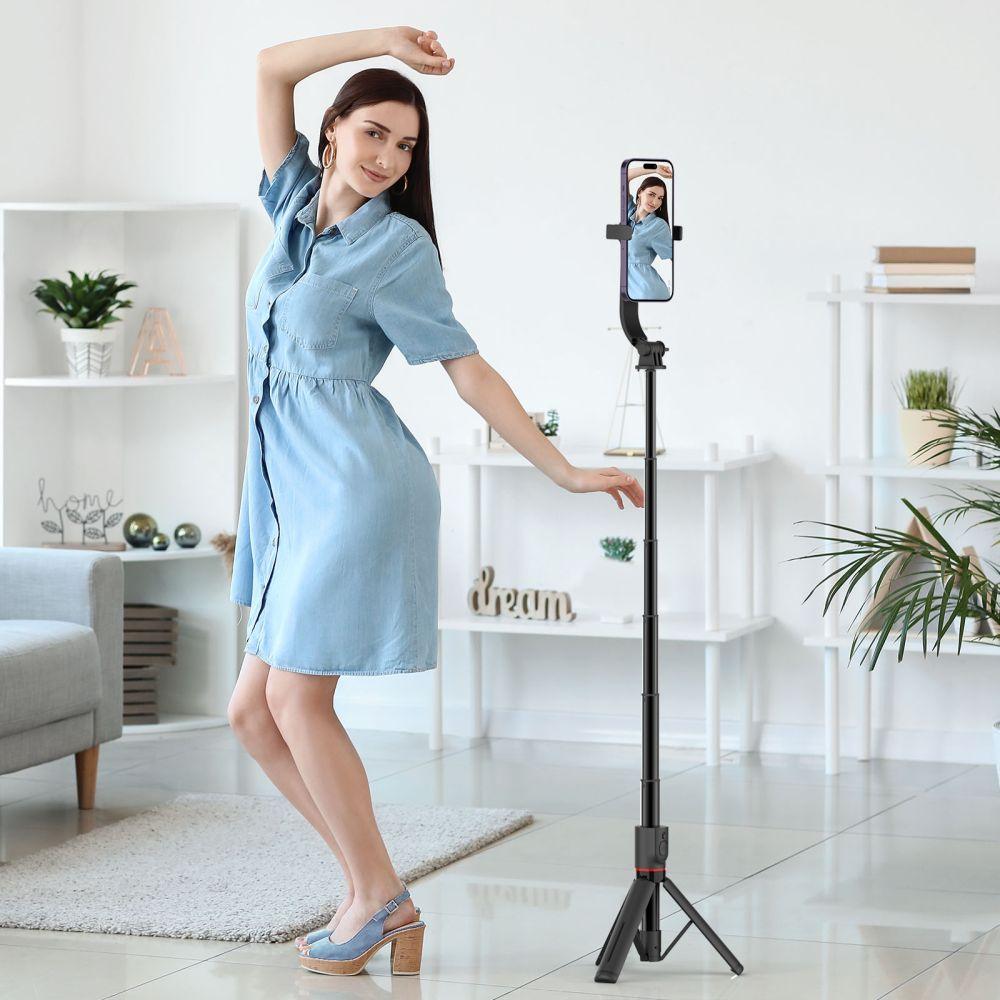 Tech-Protect L04S Magsafe Bluetooth Selfie Stick Tripod Black