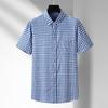 Men's Oversized Casual Short-Sleeve Check Shirt