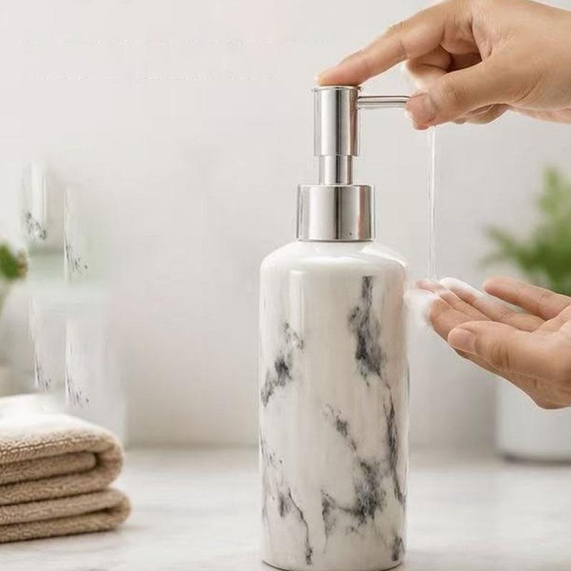 Soap Dispenser Ceramic Hand Sanitizer Bottle Hotel Shampoo Bottle Shower Gel Dispensing Bottle Ceramic Bathroom Dispenser