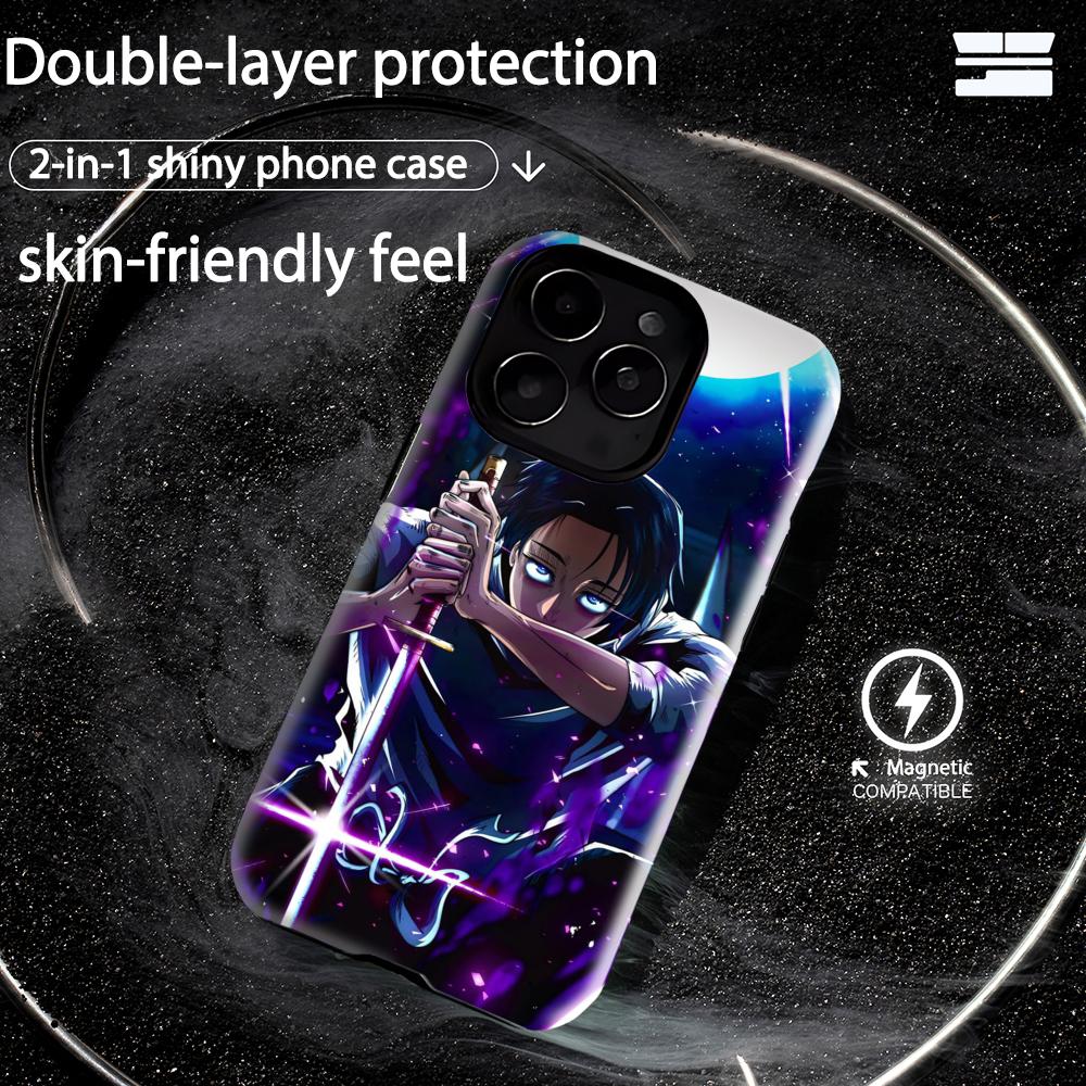 Custodia per Telefono Anime Yuta Okkotsu Jujutsu Kaisen Magnetica 2 in 1 Guscio Lucido Per iPhone 17 16 e 15 14 13 12 11 Pro Max Plus mini XS