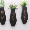 4Pcs Wooden Wall Mount Vase Farmhouse Rustic Home Office Living Room Wall Hanging Artificial Plants Holder Dried Flower Vase Decoration