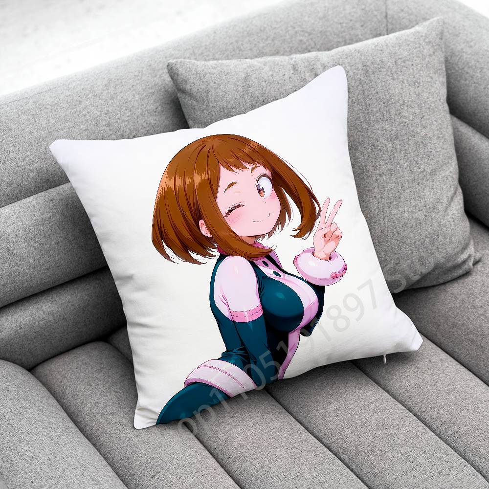 Ochaco Uraraka Katsuki Bakugo Izuku Midoriya A-Academia Throw Pillow Case For 40X40Cm 45X45Cm Square Office Pillowship Cover