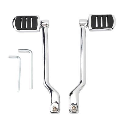2 Pcs Chrome Heel Toe Shift Pegs Zinc Alloy Front Rear Shifter Lever Foot Pegs for Touring Trike