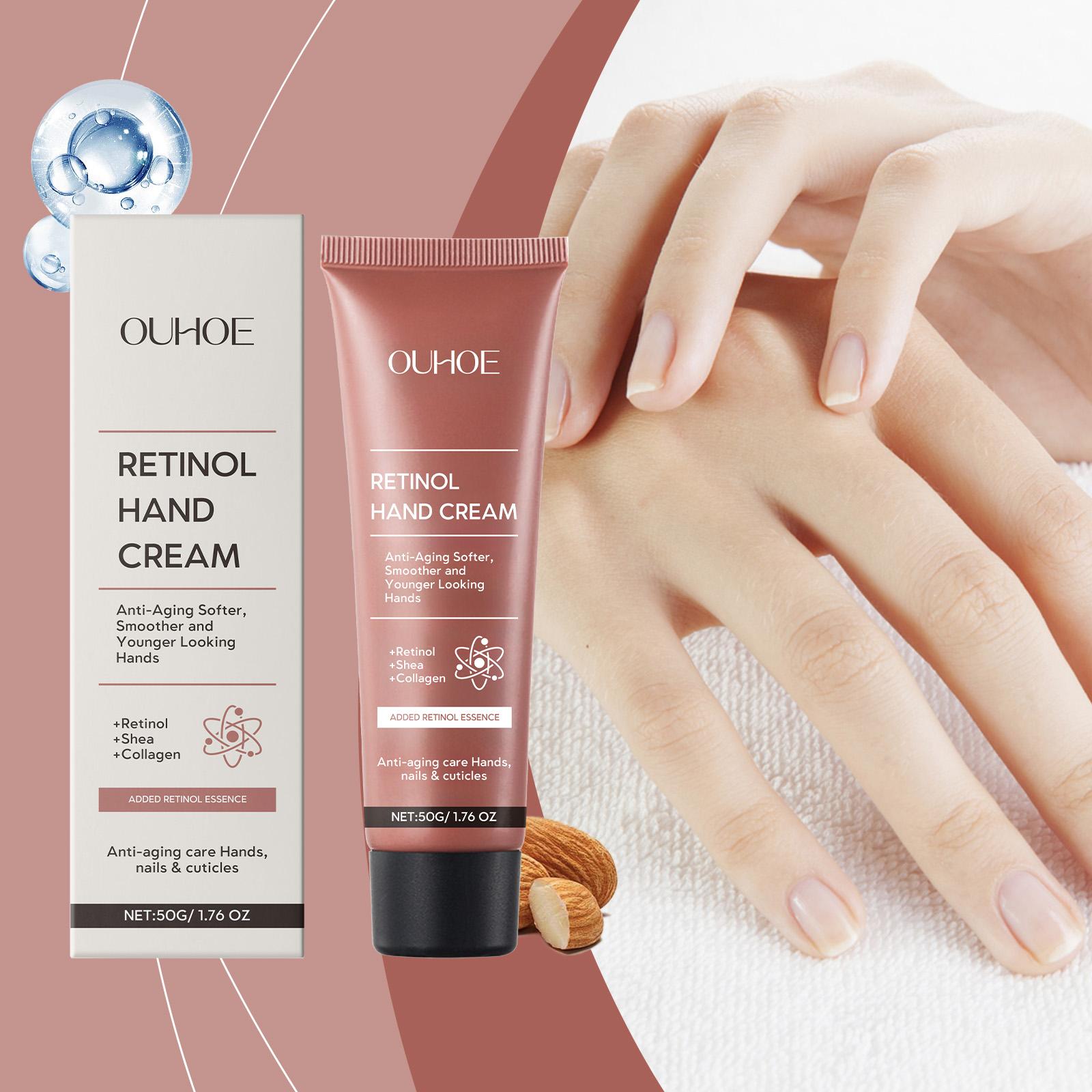 

Retinol Hand Cream Anti Chapping Prevent Dryness Improve Rough Fade Fine Lines Smoothing Hydrating Repair Anti Aging Hand Cream 50g