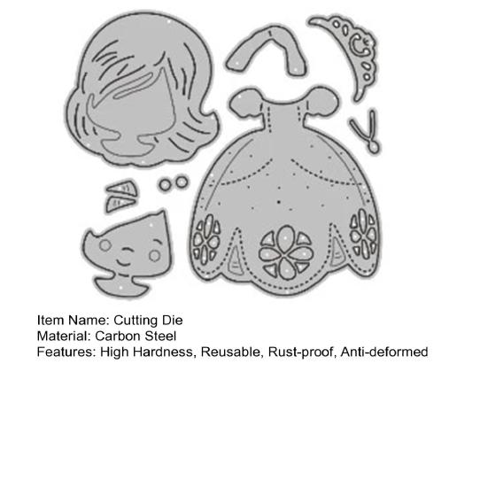 Cutter Die High Hardness Rust-proof DIY Crafts Scrapbooking Album Princess Embossing Die for Home