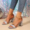 Fashion Fashion Women Sandals 2025 New Low Heels Casual Shoes Woman Sexy Open Toe Summer Square Female Ankle Strap Cover Sandals Women