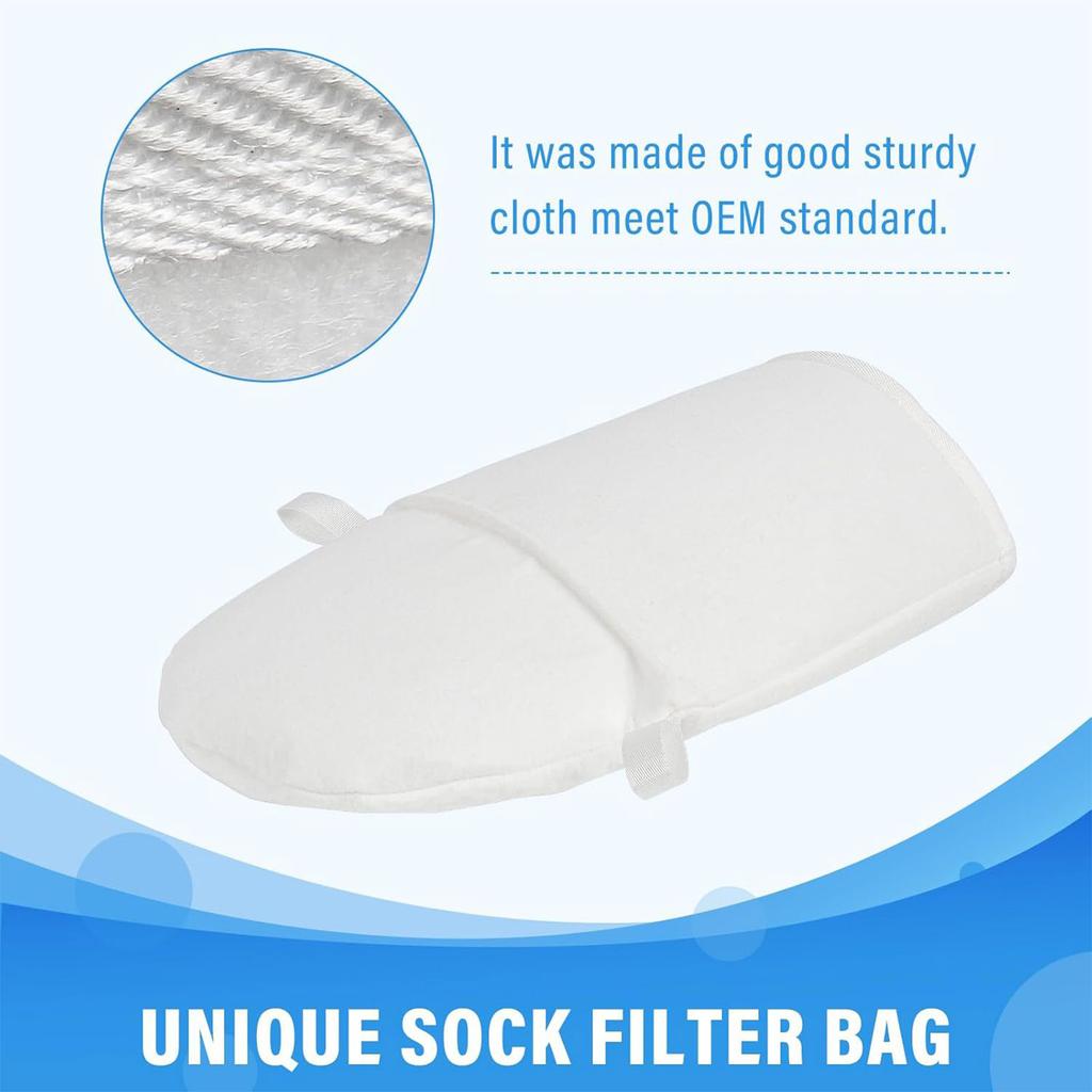 2PCS Pool Spa Filter Bags Multipurpose Filter Bags Nonwoven Fabric Texture Suitable for High Efficiency Filtrations