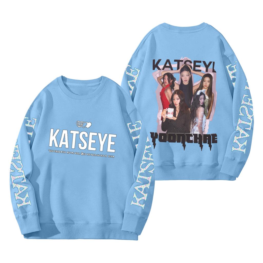 Women's Fashion Long Sleeve Print Round Neck Loose Pullover Sweater Top