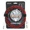 Electric Guitar Audio Cable 3 M Male To Male 6.35mm Audio Cable for Guitar Bass Denoise Dual Straight Head Connection Cable