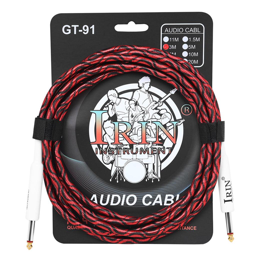 Electric Guitar Audio Cable 3 M Male To Male 6.35mm Audio Cable for Guitar Bass Denoise Dual Straight Head Connection Cable