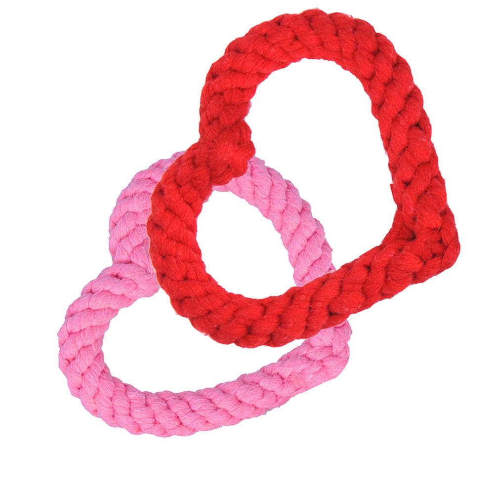 1Pair Doggy Ring Squeaky Chew Resistant Interactive Play Sound Pet Training Supplies for Puppies and Cats