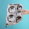 LIJIA KITCHENWARE Kids 304 Stainless Steel Four-Compartment Meal Tray