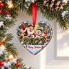 Decorative Wooden Crafts Christmas Tree Pendants with Red Rope, Cute Cartoon Hanging Ornaments Gifts for Family Holiday Home Decoration, Fireplace And