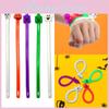Unique Halloween Wacky Tpr Soft Rubber Stress Relief Noodle Hand Bracelet Elastic Rope Toy Witch Green 10.5g