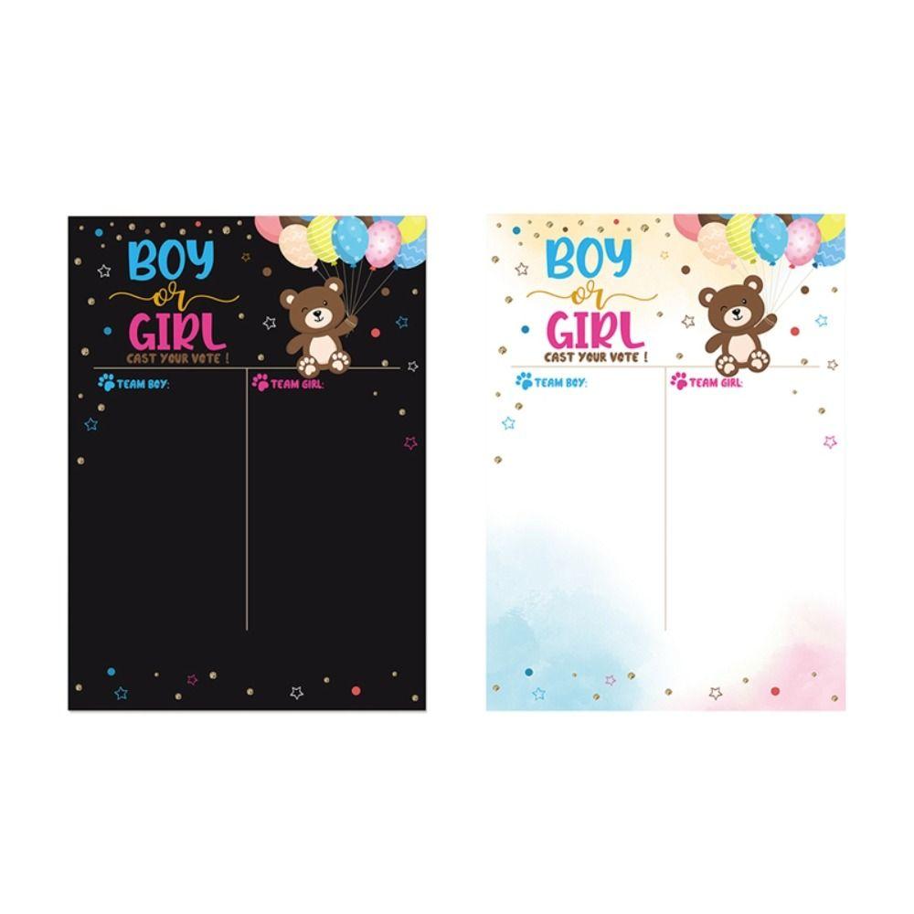 Paper Gender Revealed Voting Game Festive He or She Poster Board Boy or Girl Poster Board Boy Girl
