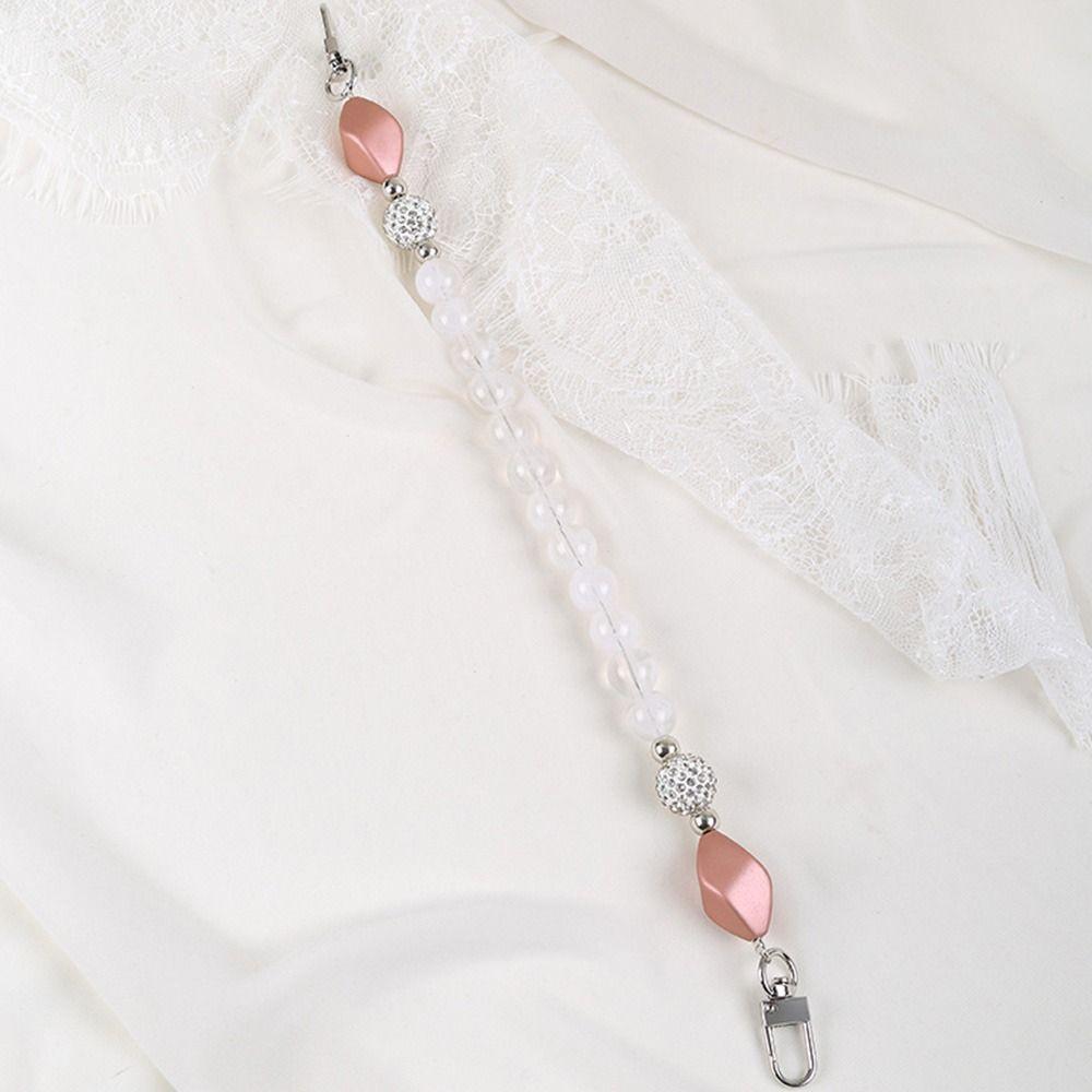 Exquisite Colorful Handbag Chain Replaceable Stone Bead Phone Case Hanging Chain Resin Purse Bag Belt Phone Case Accessories