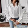 QICED Women's Fashion Casual Autumn Winter Long Sleeve V-Neck Blouses & Shirts Casual Chic