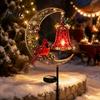 Unique Holiday Housewarming Gifts Solar Christmas Yard Stakes Light Nutcracker Soldier/Angel/Red Bird/Snowman Outdoor Garden Lamp Energy Efficient