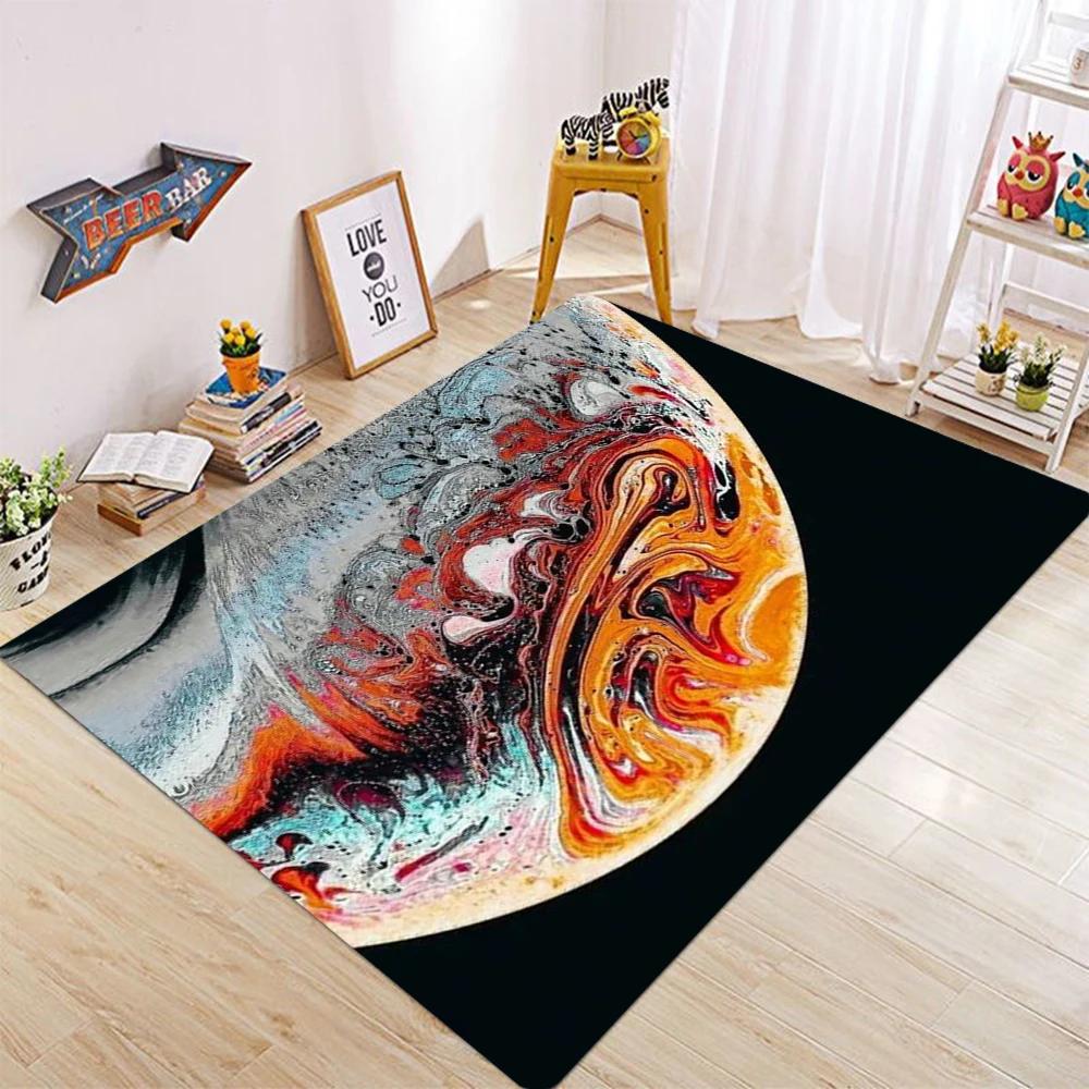 Moderner Abstrakter Mond Teppich Schlafzimmer Wohnzimmer Dekoration Kleiderschrank Schuhschrank Bodenmatte Lounge Balkon Kissen Geburtstagsgeschenk