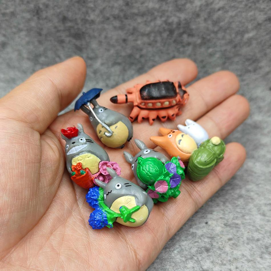 Anime My Neighbor Totoro Figure Cartoon Pvc Mini Garden Series Statue Cute Action Model Toy Room Fish Tank Ornaments Kids Gifts