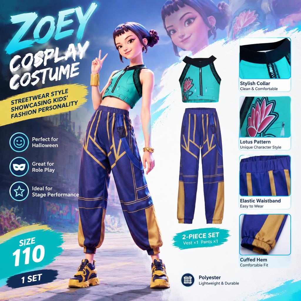 Kids Cosplay Costume Rumi/Zoey Character Outfit Spring 2025