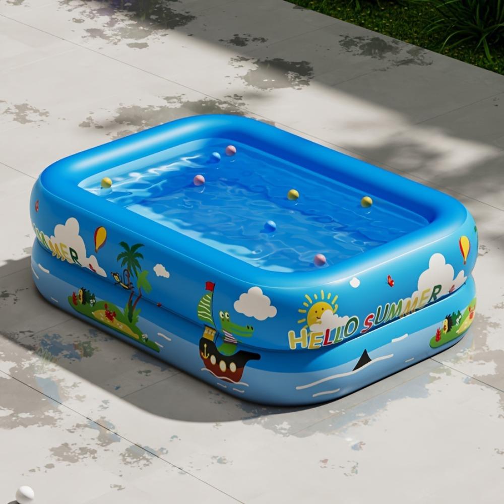 1PC Inflatable Outdoor Pool, Durable PVC Material,  Multiple Components for Outdoor bathtub Backyard Fun and Family Gatherings