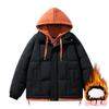 New winter fake two-piece cotton-padded clothes hooded cotton clothes for men and women couples with the same waterproof loose thickened