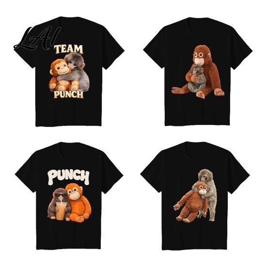 The Monkey Punch T-shirt T-Shirt Short Sleeve Round Neck Casual Tee Cute