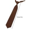 Brown Checkered Striped Neck Tie Pre-Tied Bowtie for Japanese JK School Uniform
