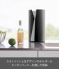 Yamazaki Tower Kitchen Paper Vertical 16cm W x 16cm D x Fits Large Paper Model 10042 Holder, Type, Large, Black, 30.2cm H, Space-Saving, Sizes,