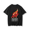 Men Ryu Ramen Noodle Print T Shirt Street Fighter Retro Japanese Anime Fighting Game Cotton Short Sleeve Casual Streetwear Tops