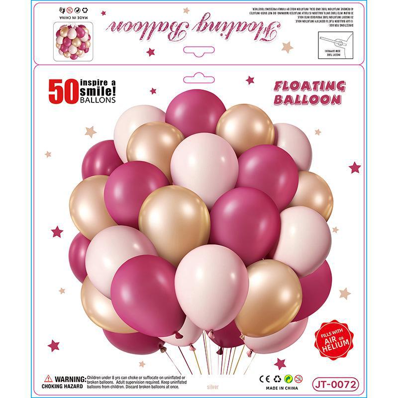 50-teiliges mattes Ballon-Set zur Geburtstagsfeier-Dekoration
