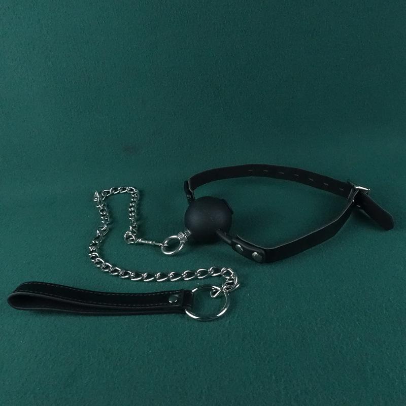 Lockable Anti-Vomiting Dog Muzzle Gag - Large Size with One-Word Strap for Kinky Outdoor Use