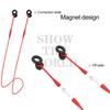 Șnur magnetic pentru dopuri de urechi, silicon, buclă de siguranță pentru căști, frânghie flexibilă rezistentă la tragere