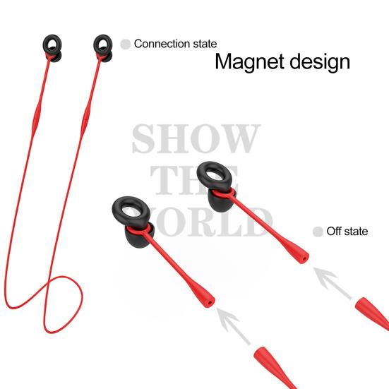 Șnur magnetic pentru dopuri de urechi, silicon, buclă de siguranță pentru căști, frânghie flexibilă rezistentă la tragere