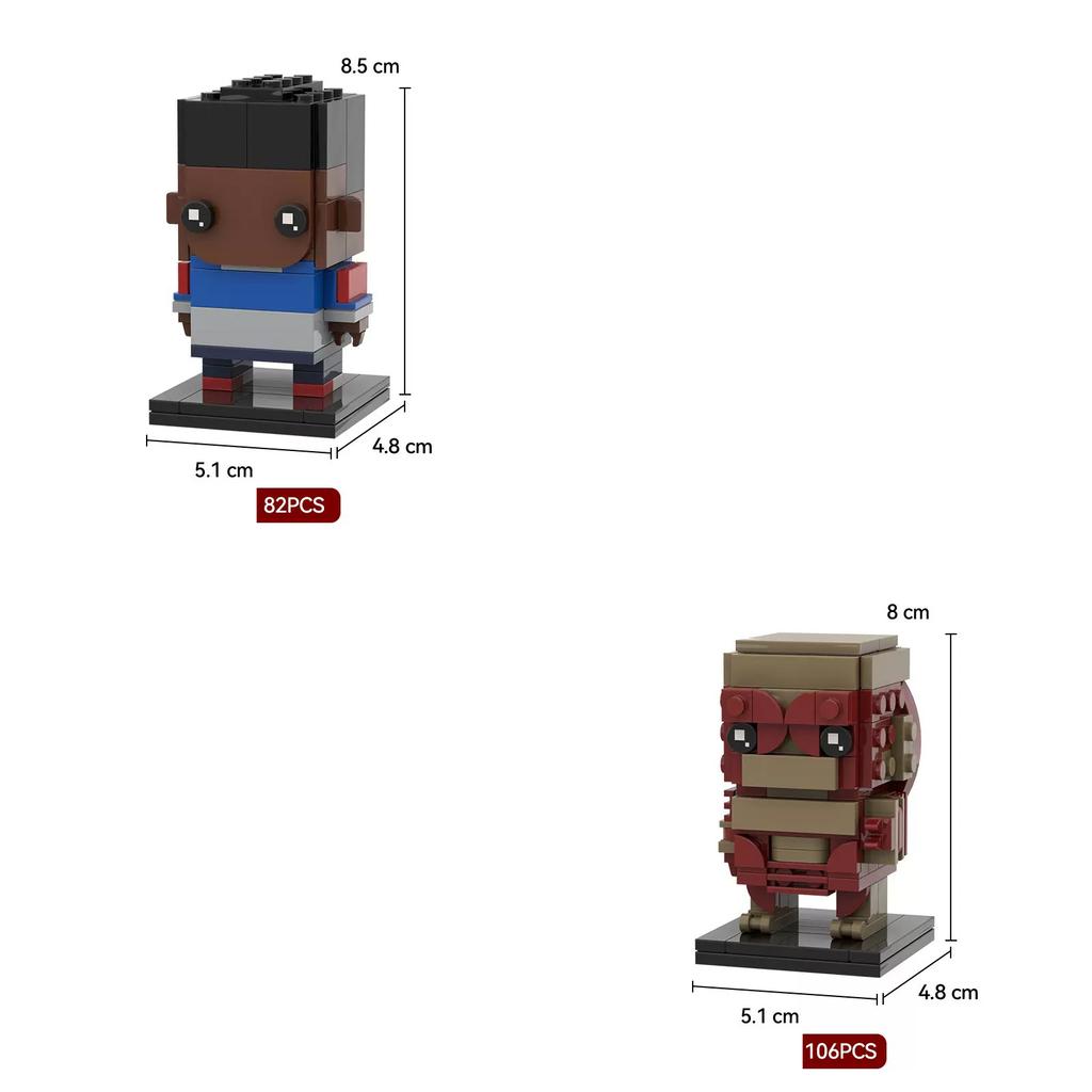 Brick Head Z Model Building Toy Desktop Creative Toy Ornament Building Blocks Set Educational Toy Boy'S Birthday Gift