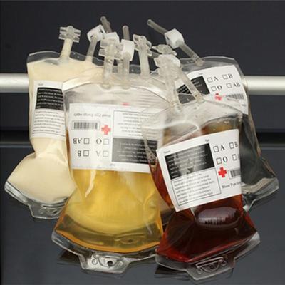 Halloween Party Vampire Cosplay Transparent Drink Blood Bag Beverage Bottle