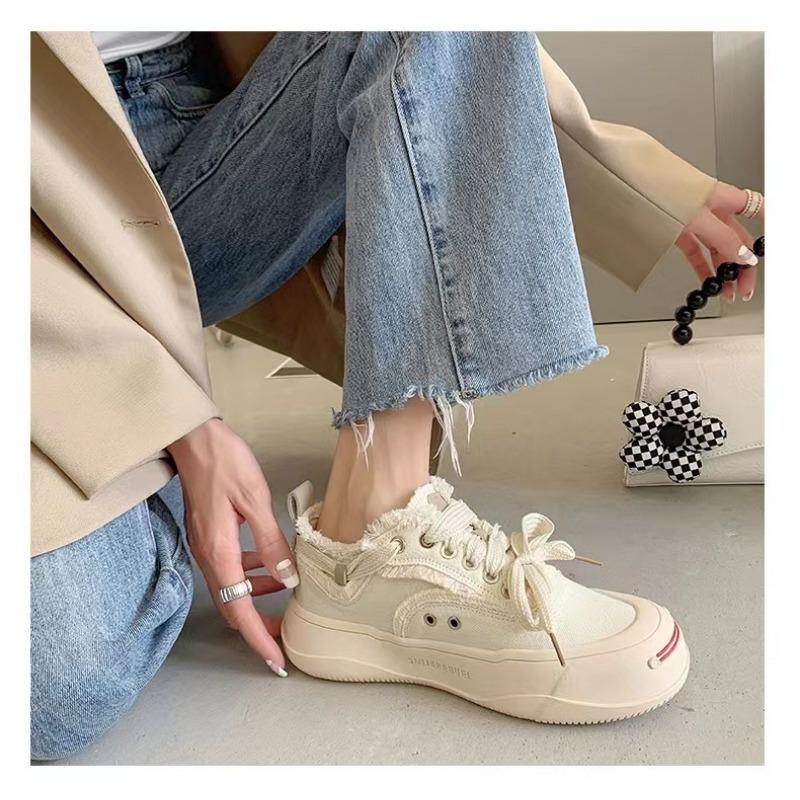 

Холщовые туфли женские туфли на платформе повседневные маленькие белые туфли 40 белый