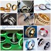 201 Stainless Steel Grooved Finger Rings Set for Men Women, Stainless Steel Color, Wide: 6mm, Inner Diameter: 16~22.2mm, 3Pcs/size, 9 Size, 27Pcs/box