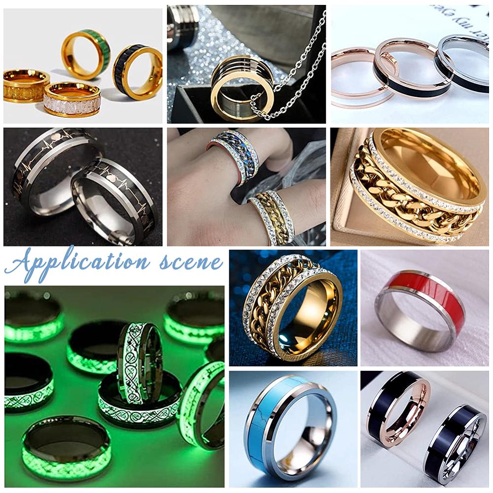 201 Stainless Steel Grooved Finger Rings Set for Men Women, Stainless Steel Color, Wide: 6mm, Inner Diameter: 16~22.2mm, 3Pcs/size, 9 Size, 27Pcs/box