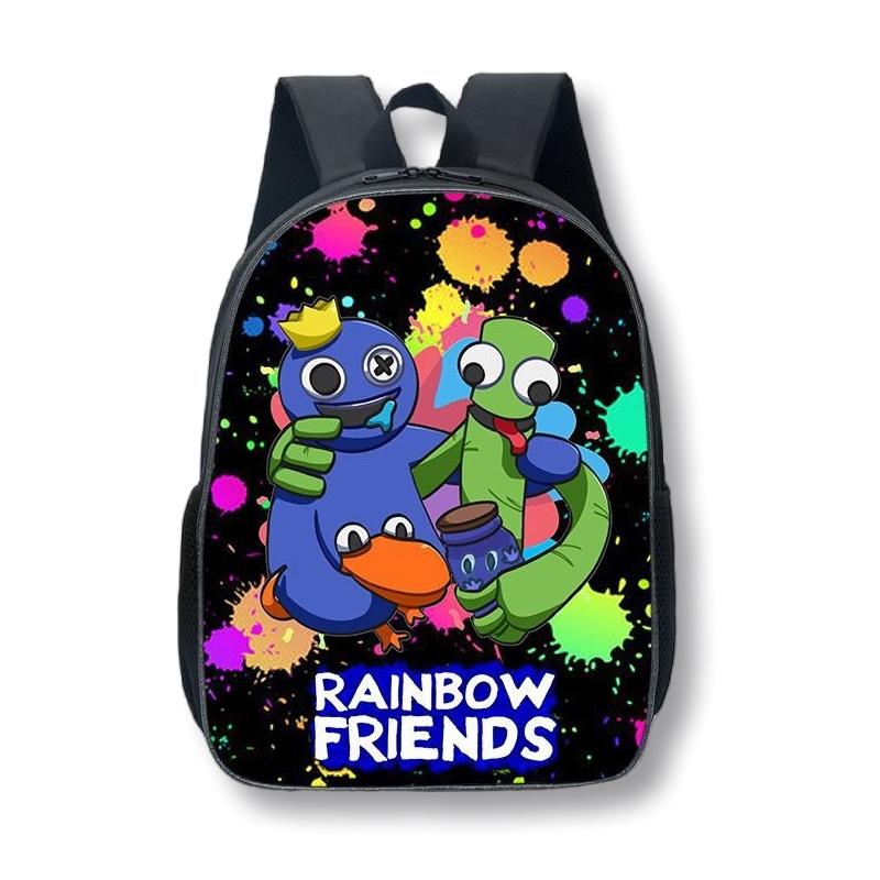 Colorful Roblox Rainbow Friends School Backpack With Breathable Nylon Material