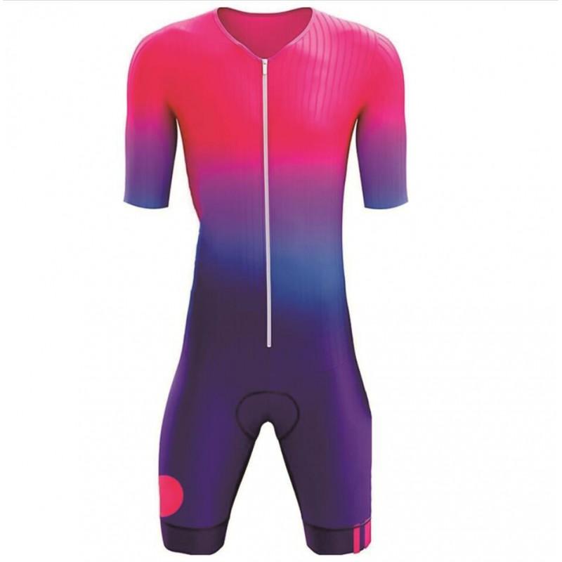 Herren Cycling Skin Suit Rennrad Zeitfahren Leistung Sommer Schnelltrocknend Kompressionspassform