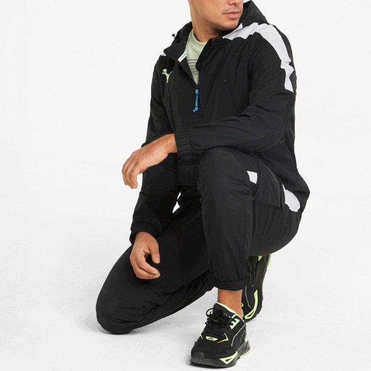 PUMA Jackets Men's Black Hooded Moderate Straight Fit 533944-01