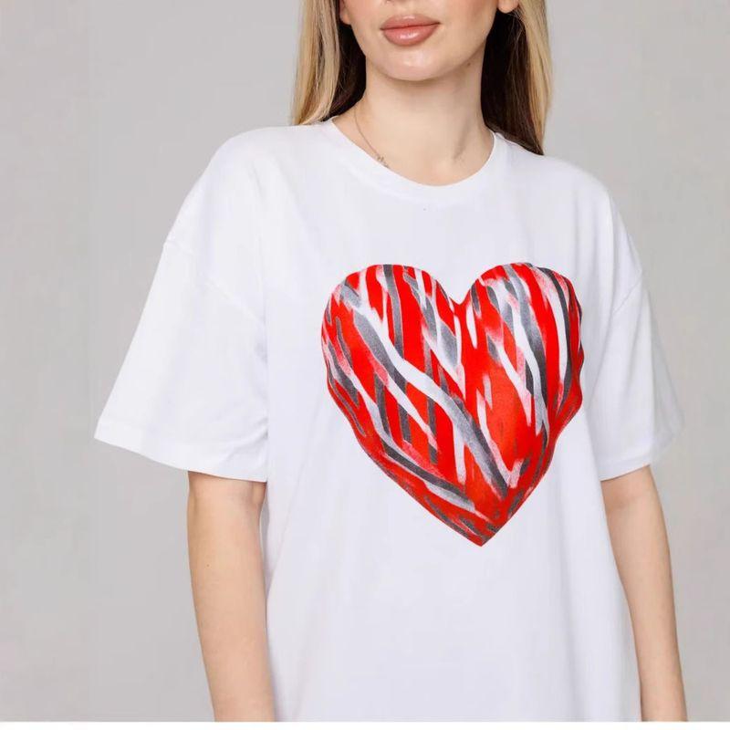 Western Style New Fashion Casual Loose Print Short sleeve Cotton T-shirt Top Printed Loose T-shirt